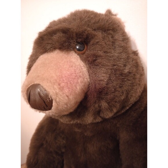Carousel By Guy Plush Brown Grizzly Bear Vintage 18” Teddy - Cabin Gift 1980s - Picture 9 of 16